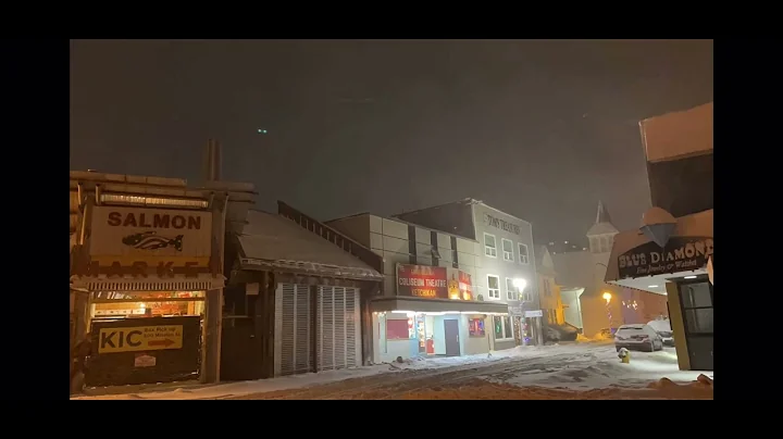 Ketchikan Alaska 2021 New Years Eve winter snow st...
