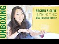 UNBOXING Archer and Olive Quarterly Subscription Box March 2022 - Is it worth $91?