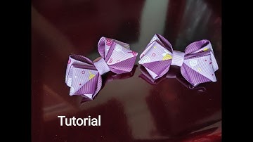 DIY Ribbon bow hair clip 🎀/ Cách làm kẹp tóc nơ xinh #3