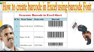 How to create barcode in Excel using Barcode Font