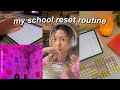 my school reset routine 📚✨organizing classes, productive first days, decluttering work spaces
