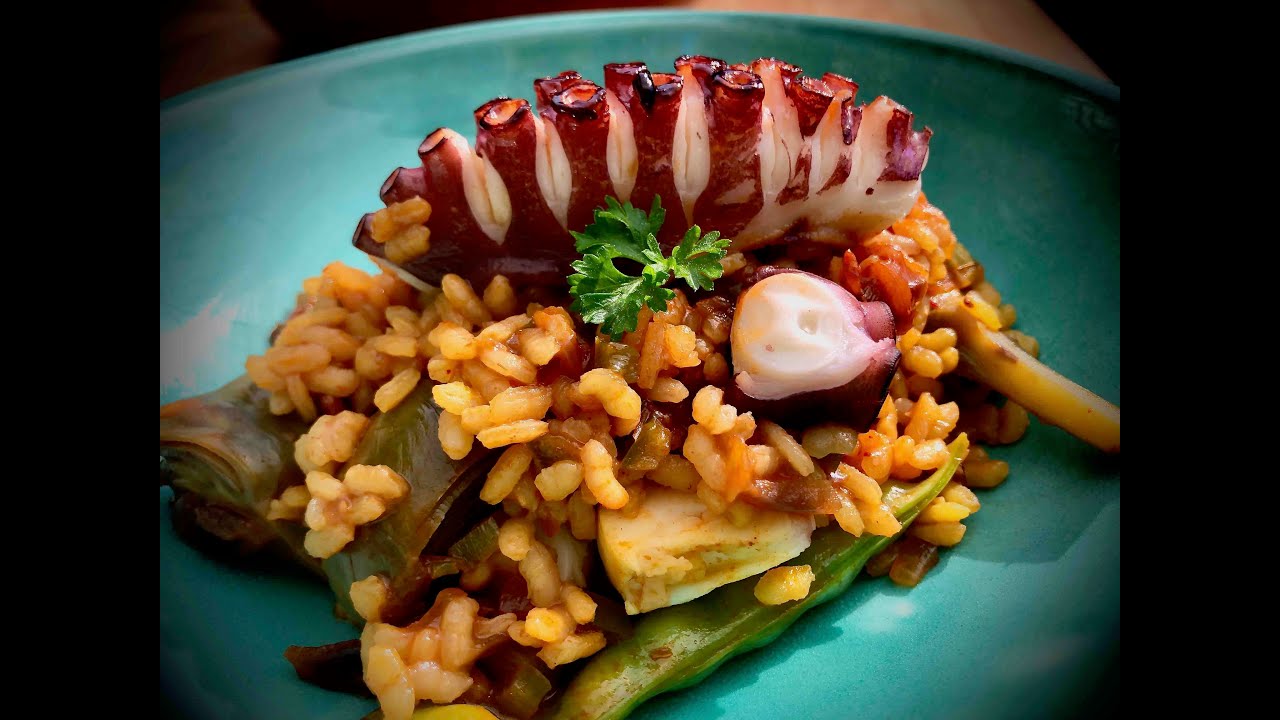 ARROZ de PULPO 🐙 con ALCACHOFAS una RECETA DELICIOSA de sabor increíble 😋 - GUILLE RODRIGUEZ
