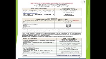 CSIR UGC NET DECEMBER 2022 /JUNE 2023