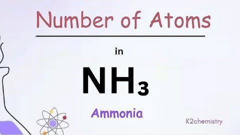 How to find number of atoms in NH3 (ammonia) l chemistry l