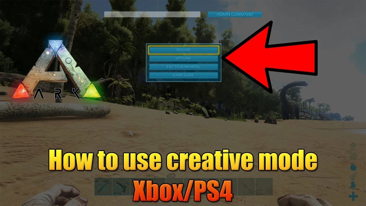 Ark How To Use Creative Mode On Console Xbox Ps4 Easy Command Youtube