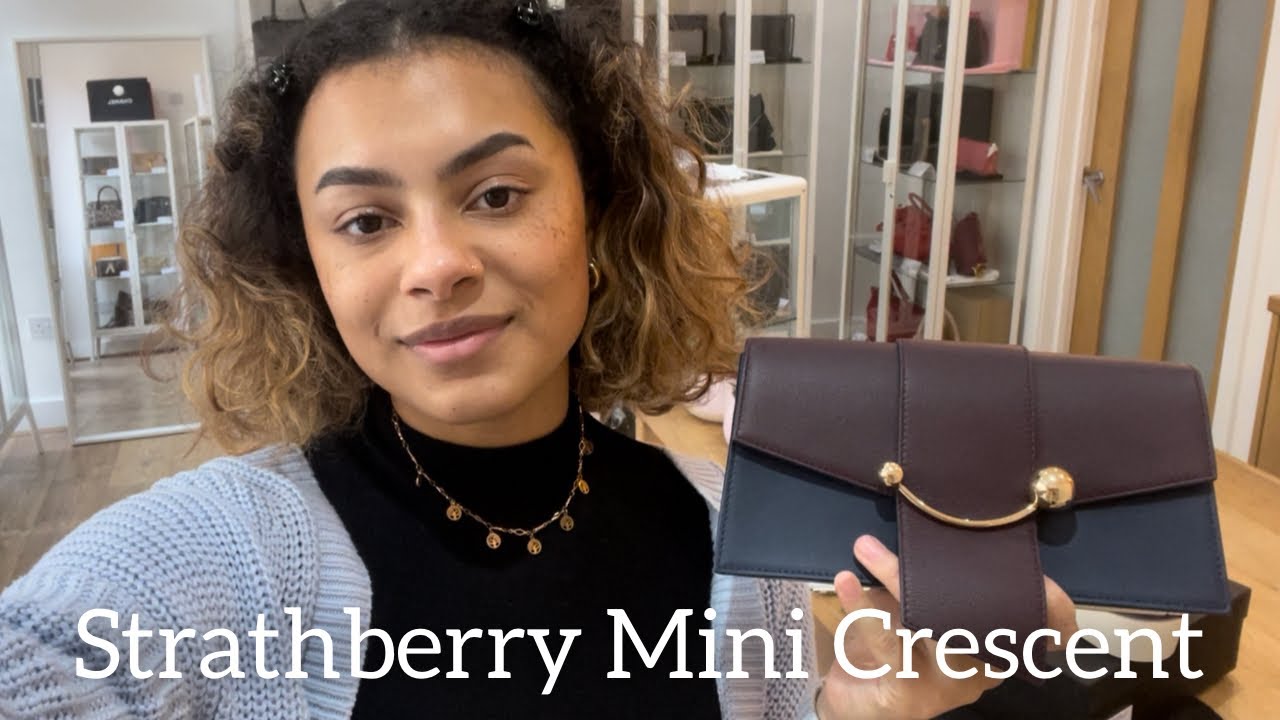 strathberry mini crescent review - YouTube