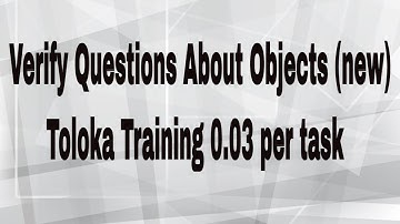 Verify Questions About Objects (new)