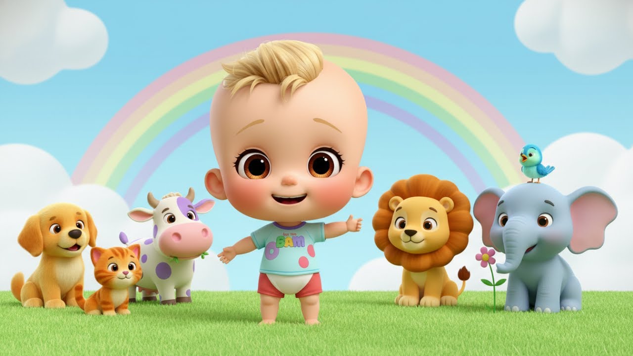 Animal Sounds 🐶🐮 | Nursery Rhymes & Kids Songs for Toddlers | Dubi Dubi Dum