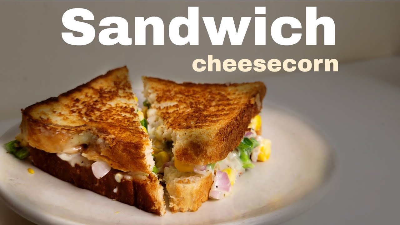 CHEESE & CORN SANDWICH | Crispy , No Grill Sandwich | Cafe Style Sandwich At Home🧀🌽🥪