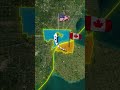 La frontière étrange entre les États-Unis et le Canada. #canada #eeuu