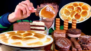 Asmr 몽실몽실 스모어딥과 트윅스 미니초코바 초코샌드 마카롱 먹방 Roasted Marshmallow With Choco Bar Choco Dessert Mukbang