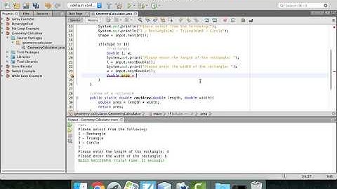 Creating a Geometry Calculator using Methods