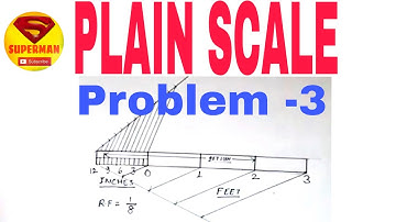 Plain scale(problem -3 )in engineering drawing (hindi)