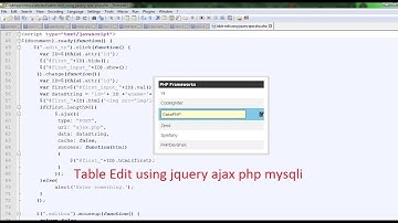 Table Edit using jquery ajax php mysqli