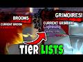 ULTIMATE TIER LIST (BEST MAGIC, GRIMOIRES,BROOM, WEAPON, UNLOCK DASH V2) in CLOVER ORIGIN Roblox