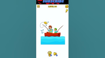 A girl is catching a fish || Level-26 || Tricky Line:Draw the part || #shorts