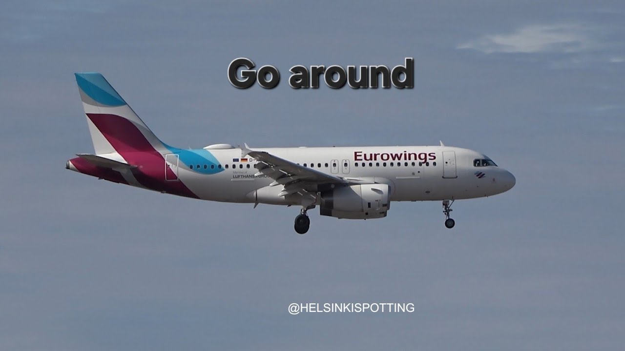 Eurowings A319 Go around - YouTube