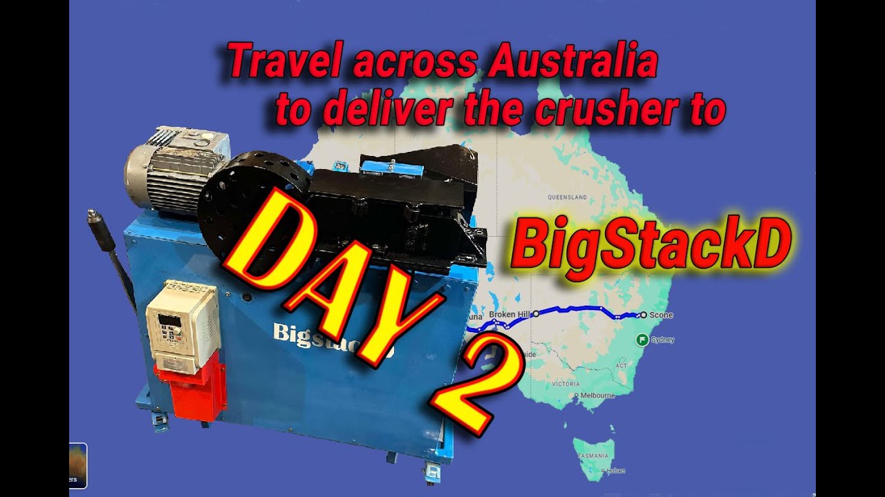 Delivering the crusher to BigStackD - Day 2 - YouTube