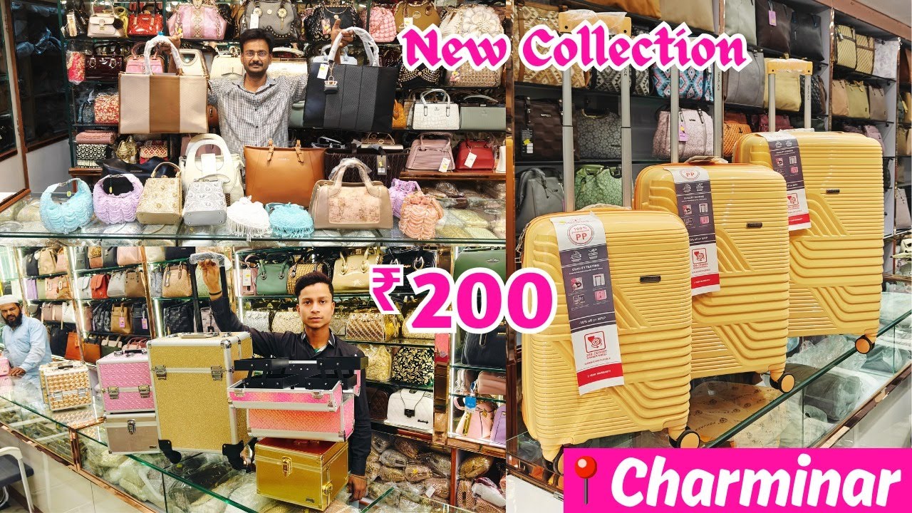 Ramzan New Collection || ₹ 200 Charminar Bridal Partywear Hand Bags Purses Sling Bags Suit Case Sets