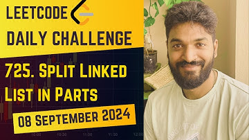 725. Split Linked List in Parts | Daily Challenge | 8 Sep 2024 POTD #leetcode #dailychallenge #dsa
