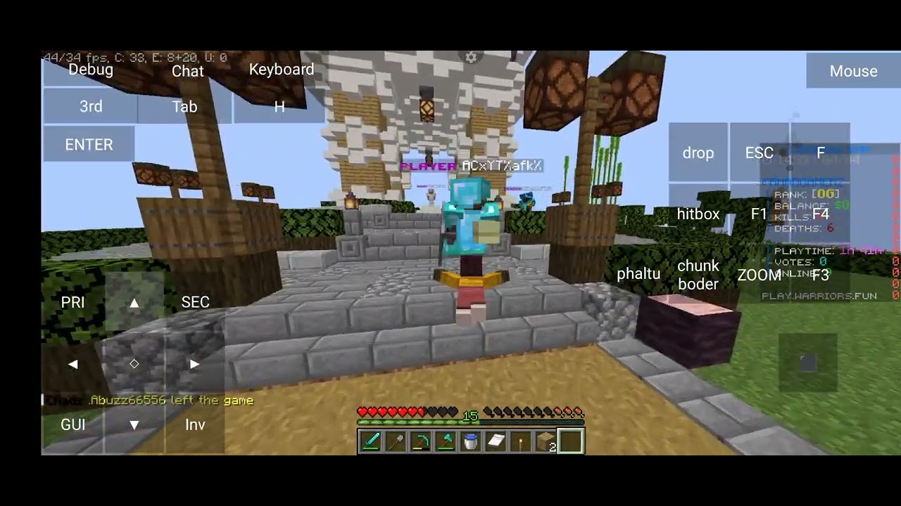 playing with my friend in a Minecraft server - YouTube
