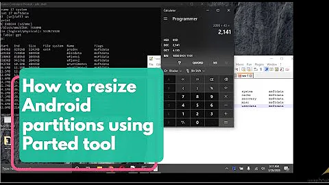 How to use Parted tool to resize partitions on an Android device