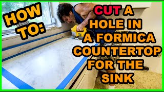 How To Cut Out The Kitchen Sink With a Laminate Countertop [NO TEMPLATE!]