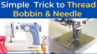 How to Thread Bobbin and Needle in Usha Janome Dream Stitch Part 6 | ytshorts | Stitching Mall