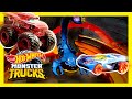 BATTLE IN THE DARK: ROAD RACERS vs. BIG RIGS!⚡️ | Monster Trucks | @Hot Wheels