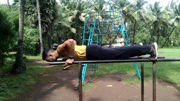 Push ups on parallel bar