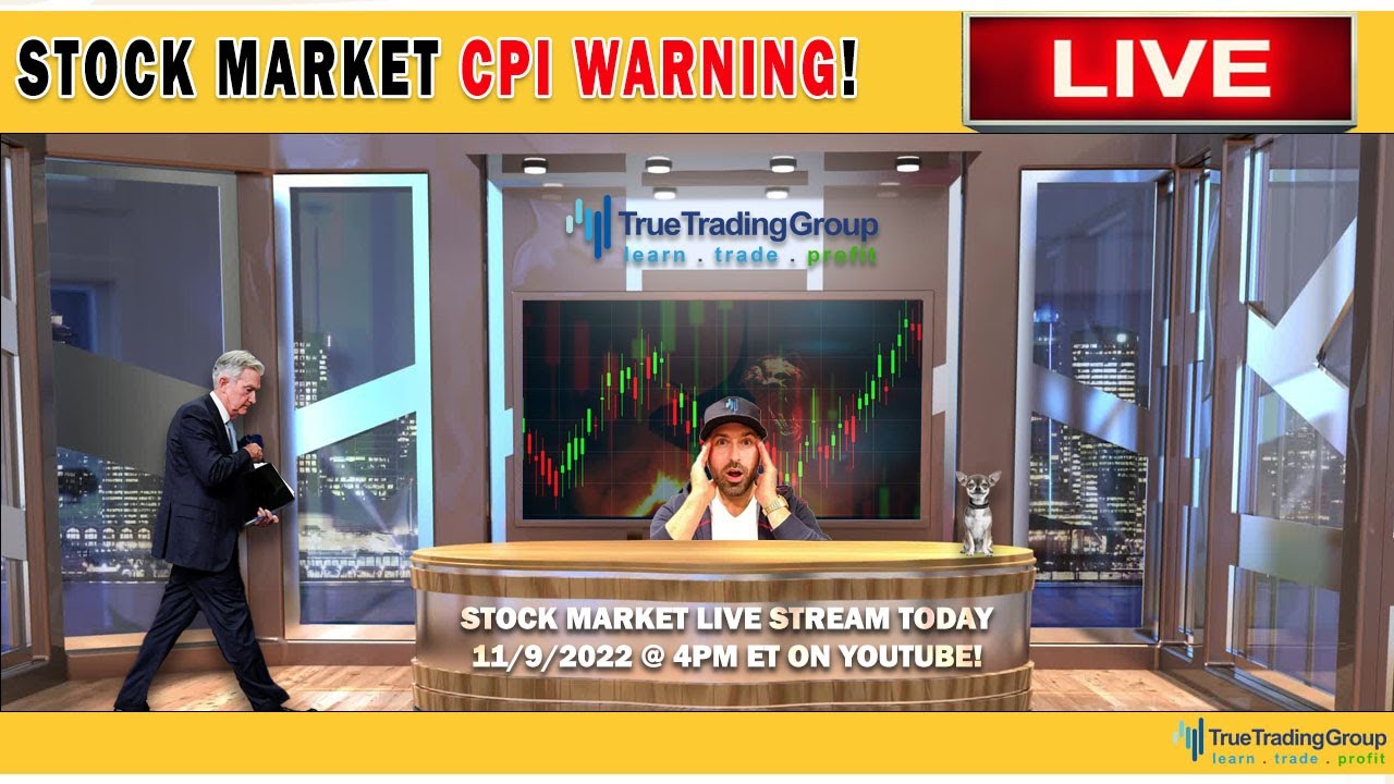 CPI WARNING & Stock Market Crash Tomorrow? Get Ready To Make Money Trading The Stock Market NOW LIVE