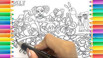POPPY PLAYTIME 3 NEW COLORING PAGES / LEARN TO COLOR CHARACTERS FROM POPPY PLAYTIME CHAPTERS 1-3/NCS