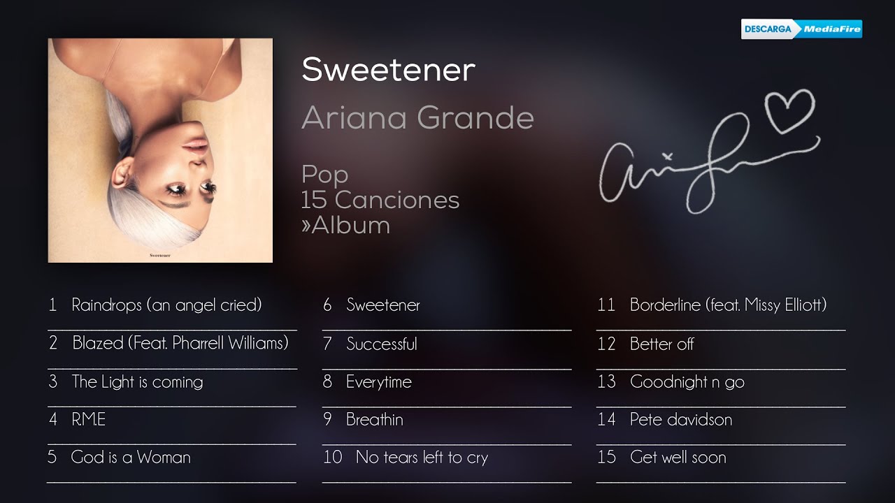 Sweetener álbum Completo De Ariana Grande Nuevo Lanzamiento