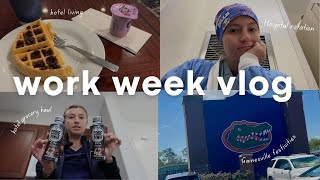 WORK WEEK IN MY LIFE: hospital rotation, Gainesville hotel + grocery haul/ pediatric dental resident