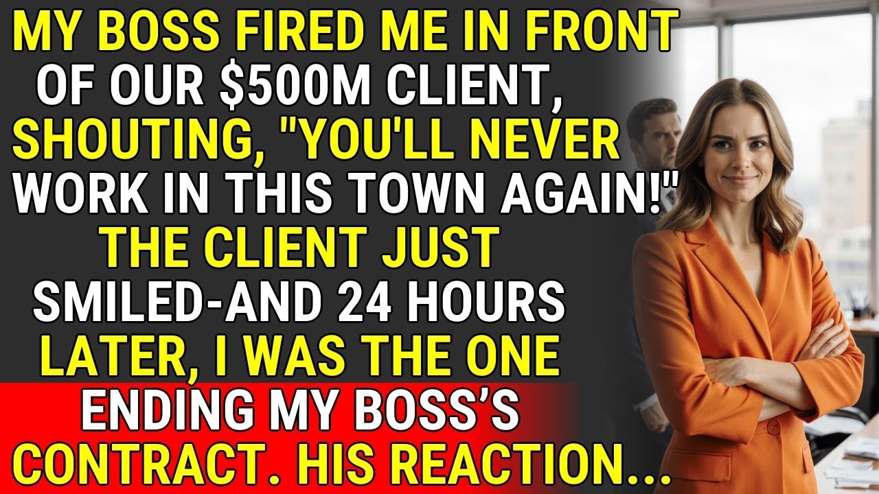 I was fired in front of our biggest client, humiliated by a man who'd never done the work. He thought he'd ended me. But that night, the CEO of that client called me with an offer I couldn't...