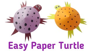 Paper Turtle | Paper Turtle craft | Paper animal | Easy Paper Animal craft