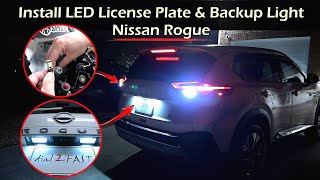 Install Bright Led License Plate Light & Backup Light Nissan Rogue 2021-2024