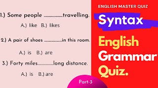 [ Syntax ] English grammar quiz part-3 ( fill in the blank)
