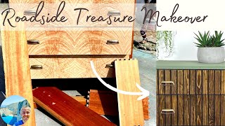 Flipping Roadside Dresser | Extreme furniture makeover with custom wooden fronts