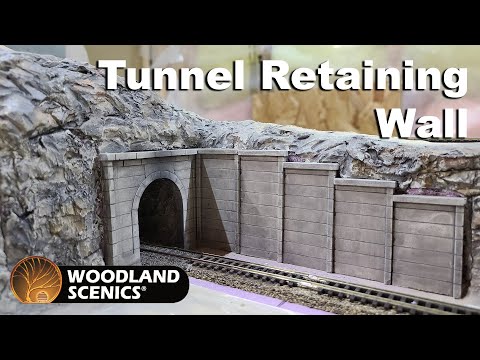 Woodland Scenics Tunnel Portal and Retaining Wall - N Scale