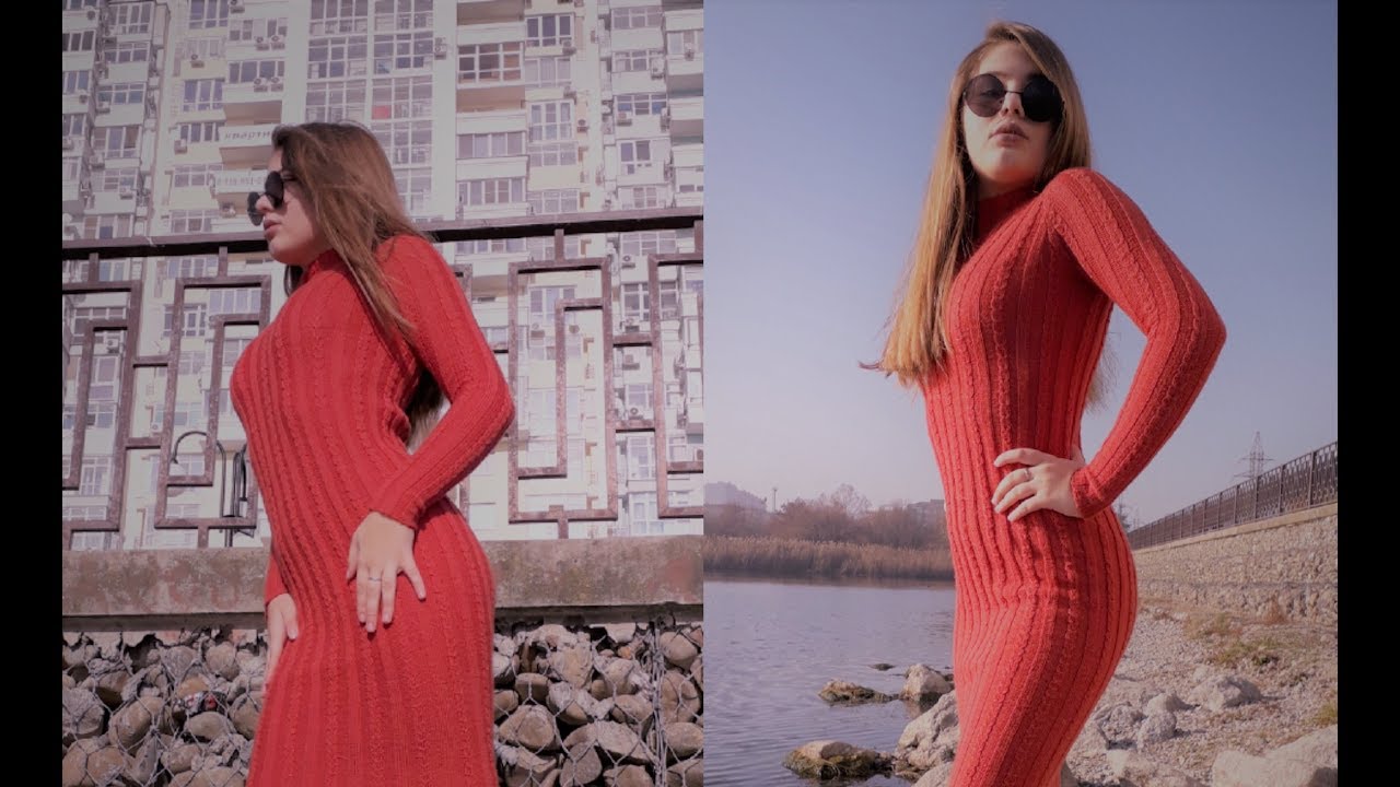 ЭЛЕГАНТНОЕ Платье Спицами// Платье ЛАПША// Мастер-Класс//