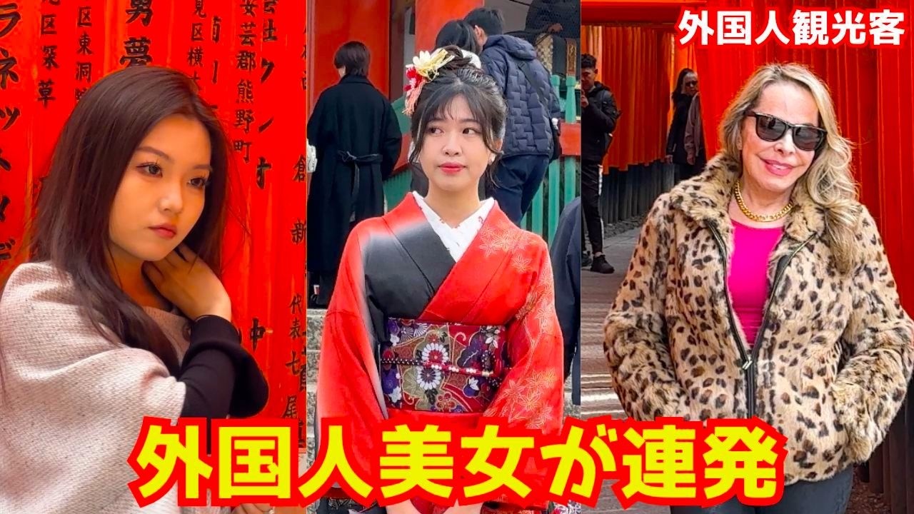 外国人美女が日本の人気インスタ映え聖地に集結してその美しさにガチで感激する！
