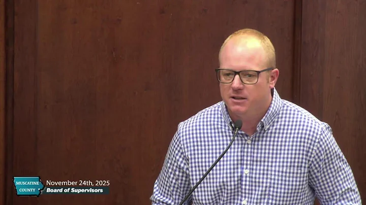 November 24th, 2025 Muscatine County Board Meeting