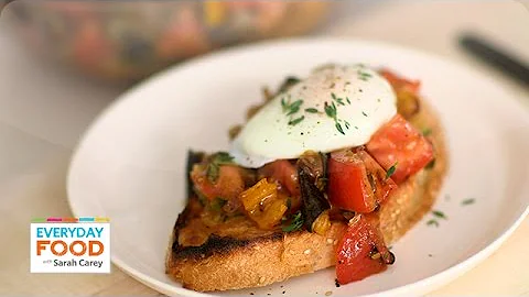 Crunchy Ratatouille and Poached Egg on Toast - Eat Clean with Shira Bocar