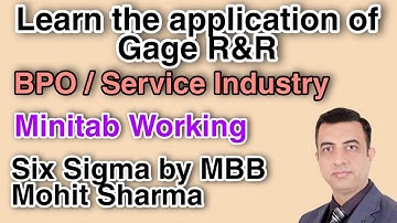Application of Gage R&R in day to day Industry Operations | Learn how to conduct Gage R&R in Minitab