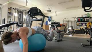 Frog reverse hyper on stability ball
