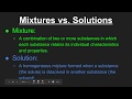 Understanding Mixtures and Solutions