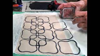 Printing found objects - printing glass on fabric