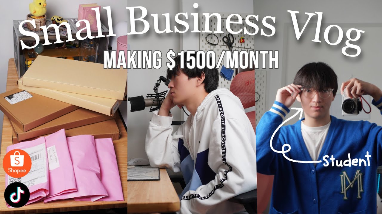 Small Business Vlog 📦, Making $1500/month, Tiktok Shop MARKETTING, Day in the life! 💸