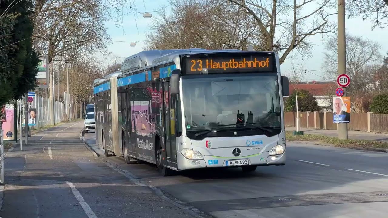 MAN + Mercedes Busse der Stadtwerke Augsburg im Jahr 2025 |Gelenk- und Solobusse